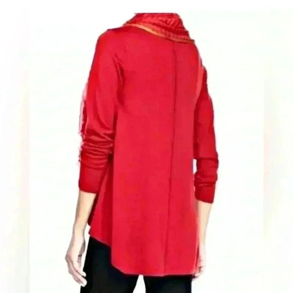 Eileen Fisher high low 100% wool classic holiday minimalist sweater sz LG ￼ - Picture 2 of 7